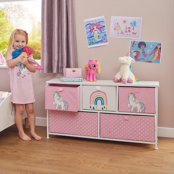 Liberty House Toys Kids Unicorn 5 Drawer Storage Chest