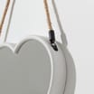 Home Rope Hanging Heart Mirrors Set of 3