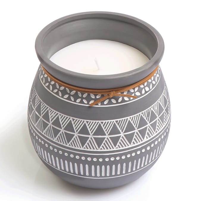 The Outdoor Edit Earthed Etched Citronella Candle 455g