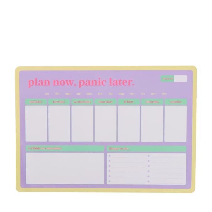 A4 Neon Weekly Planner Assorted