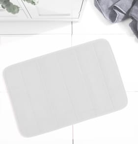 Home Collections Luxury Memory Foam Bath Mat - White