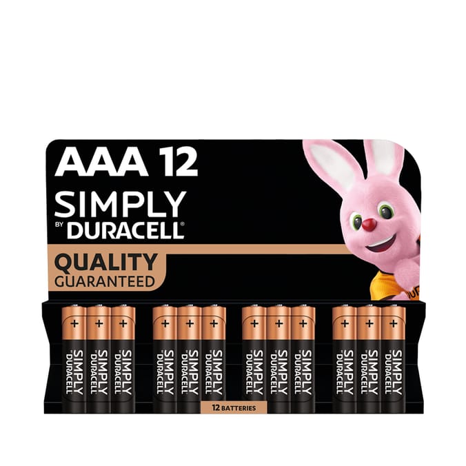 Duracell Simply AAA Batteries 12 Pack
