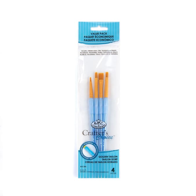 Royal Langnickel Crafter's Choice Golden Talon Shader Brush Set 4 Piece RCC202