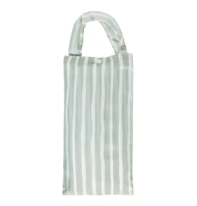 Shower Curtain With Hooks - 2 Tone Green Stripes