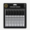 Colvin & Co Permanent Markers Black 12 Pack