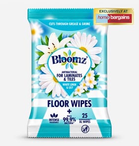Bloomz Antibacterial XL Floor Wipes 25s - White Linen & Lily