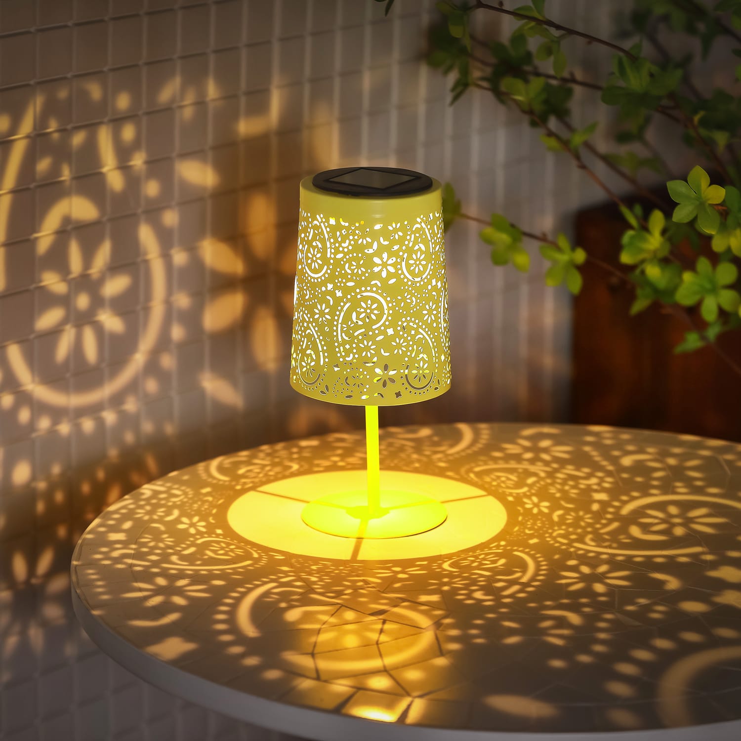 Firefly Metal Table Solar Light | Home Bargains