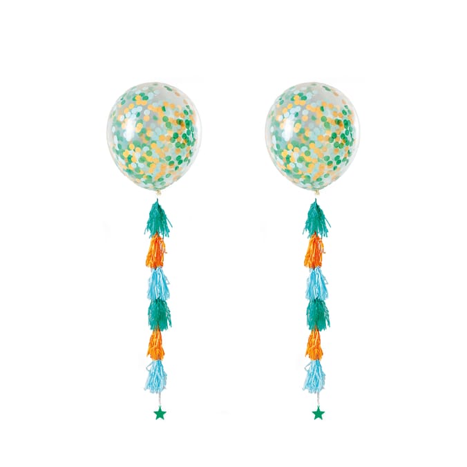 Let's Party 2 Giant Confetti Balloon - Green