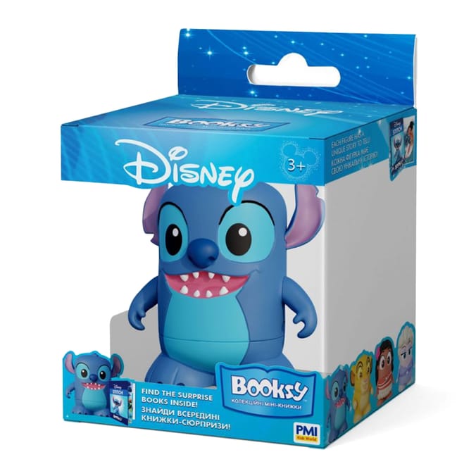 Booksy Action Figure Toy with a Miniature Educational Book - Disney Stitch