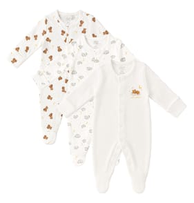 Pure Baby Long Sleeved Bear Sleepsuit