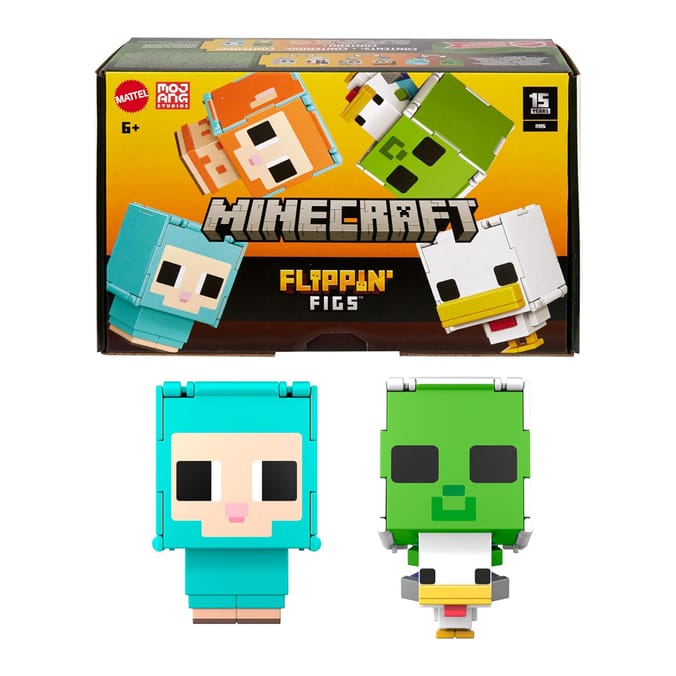 Minecraft Flippin’ Figs 2-Pack 2-in-1 4" Action Figures