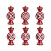 Festive Feeling Swirl Sweet Hanging Decoration 6 Pack - Red/White