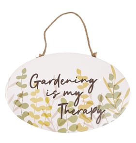  Jardin Metal Hanging Wall Sign - Gardening Is My Therapy 