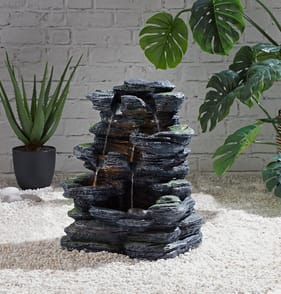 Jardin Rock Fountain Water Feature Solar Light