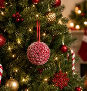 Festive Feeling Berry Frosted Bauble 6 Pack