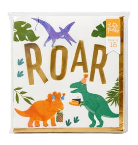 Let's Party Dinosaur Napkins 15 Pack