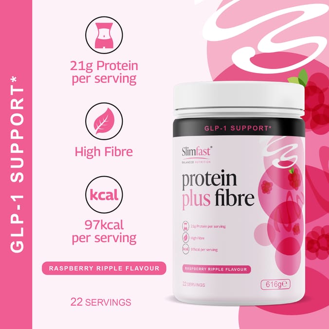 Slimfast Protein Plus Fibre 616g - Raspberry Ripple