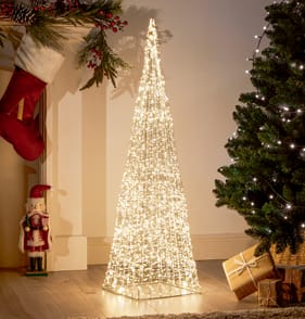 Prestige Mains Operated LED Light-Up Prism Tree 80cm