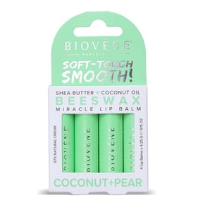 Biovene Beeswax Miracle Lip Balm Set 4x 4.5g - Coconut & Pear