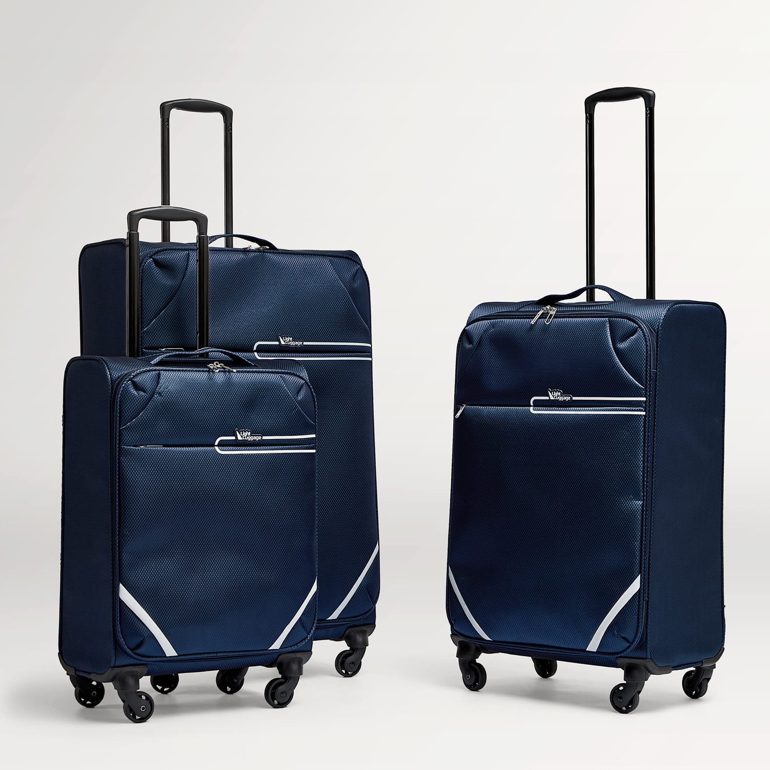 Salisburys Light Luggage Ultra Lightweight Suitcase Navy Home Bargains