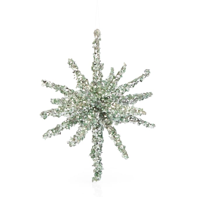 Frosted Spirit Diamante Star Hanging Decoration