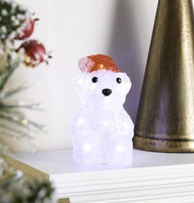Prestige Battery Operated Light Up Character 16cm - Polar Bear