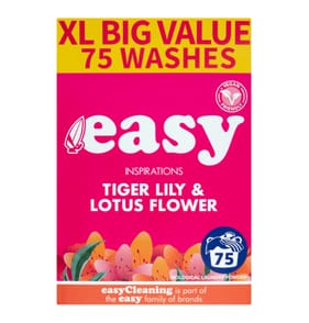 Easy Inspirations Laundry Powder 5.1kg 75 Washes - Tiger Lily & Lotus Flower