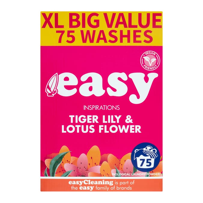 Easy Inspirations Laundry Powder 5.1kg 75 Washes  - Tiger Lily & Lotus Flower