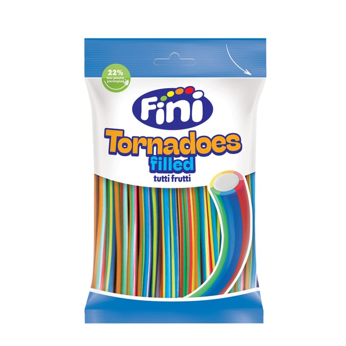 Fini Tornadoes Filled Tutti Frutti 180g