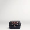 Salisburys Embossed Quilted Shell Suitcase - Black