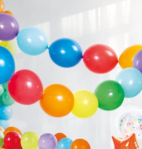 Let's Party Rainbow Balloon Garland