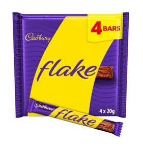 Cadbury Flake Chocolate Bar 4 Pack Multipack 80g