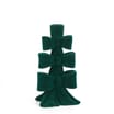 Festive Feeling Alpine Woods Flocked Bow Christmas Candle Holder