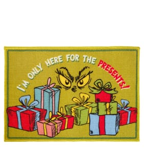The Grinch I'm Only Here For The Presents! Door Mat
