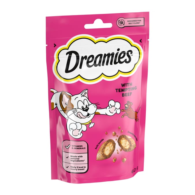 Dreamies Cat Treat Biscuits 60g - Beef