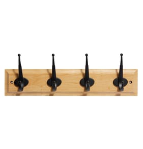 Home Solutions Black Coat Hooks - Pine