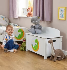 Liberty House Toys Kid’s Wooden Dinosaur Toy Box