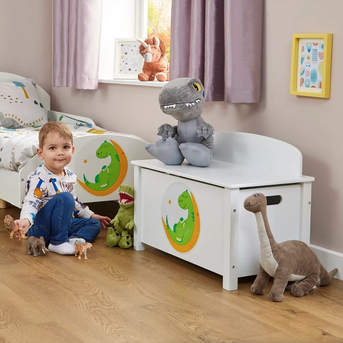 Liberty House Toys Kid’s Wooden Dinosaur Toy Box