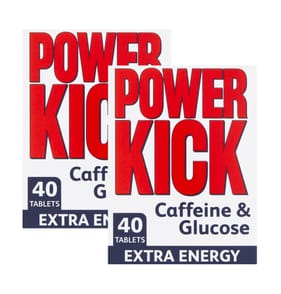 Power Kick Caffeine & Glucose Tablets 40s x2