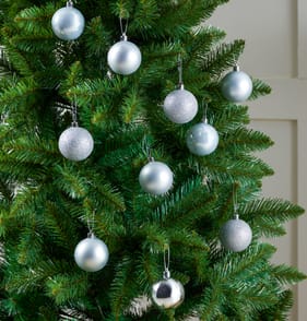 Festive Feeling 6cm Christmas Bauble 20 Pack - Silver