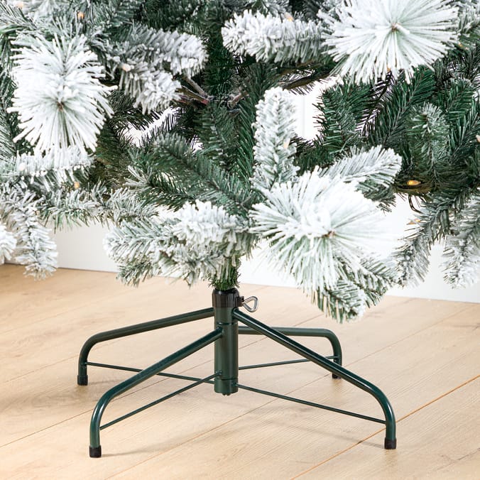 Festive Feeling 7ft Flocked Pre-Lit Christmas Tree