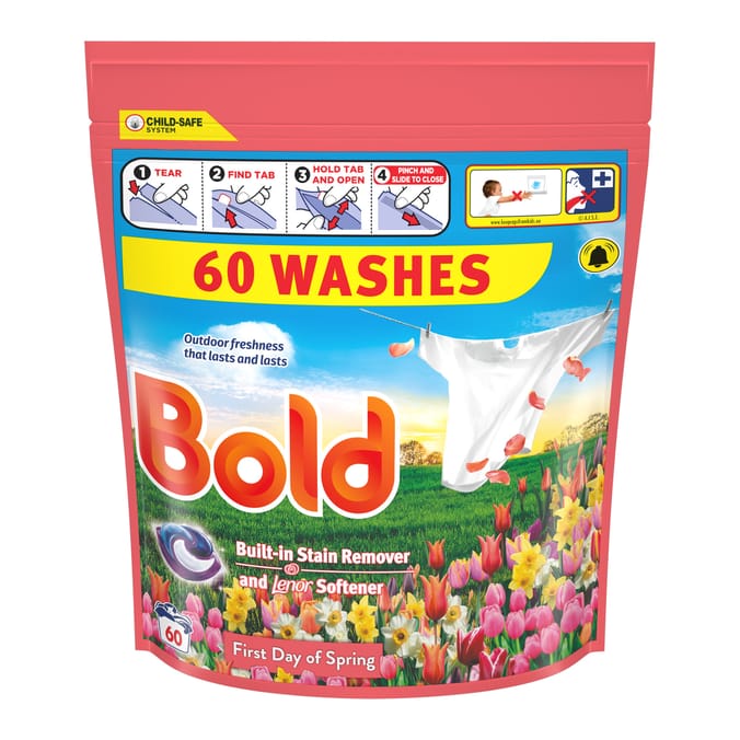Bold Pods Washing Liquid Capsules 60 Washes - First Day of Spring