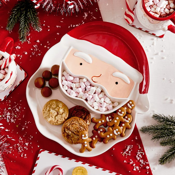 Home Collections Santa Plate With Moustache Bowl