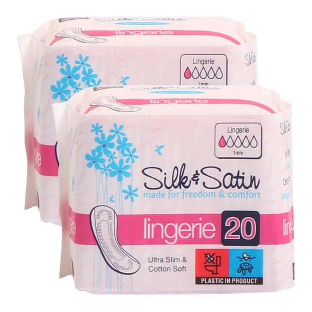 Silk&Satin Lingerie Liners 20s x2 Home Bargains