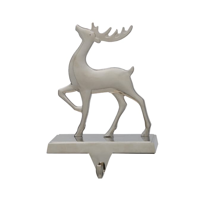 Festive Feeling Stocking Holder - Silver Reindeer