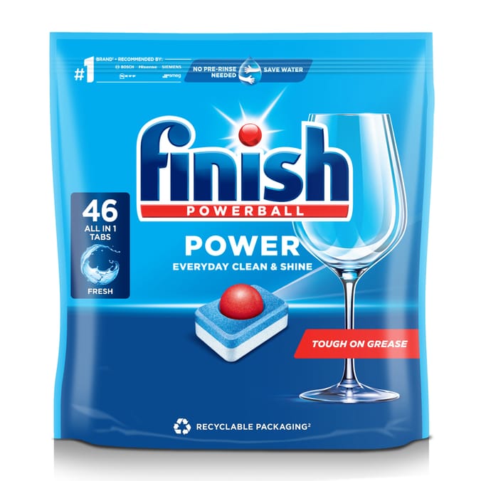 Finish Power All in One Dishwasher Tablets Regular - 46 Tabs