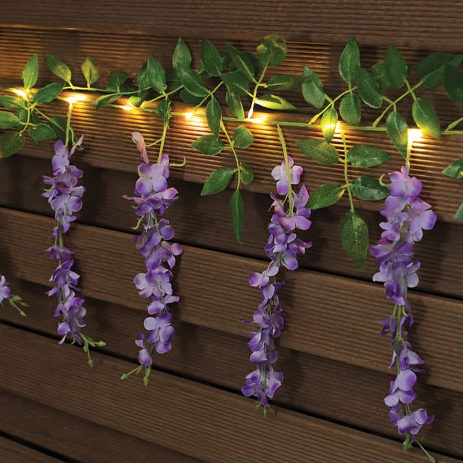 Firefly Wisteria String Solar Lights Home Bargains