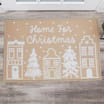 Festive Feeling Washable Door Mat - Beige Home For Christmas