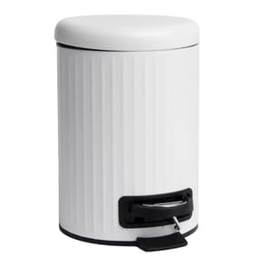 Bathroom Pedal Bin - White