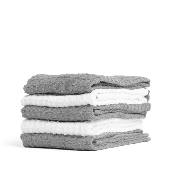 2-pack Cotton Tea Towels - White/dark gray - Home All
